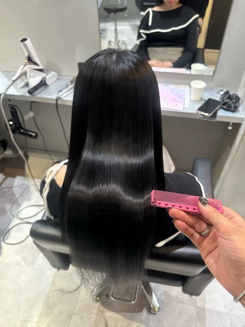 ロング エクステ 髪質改善 トリートメント カット エクステ 💎韓国レイヤー ×髪質改善ゆうま💎のヘアスタイル