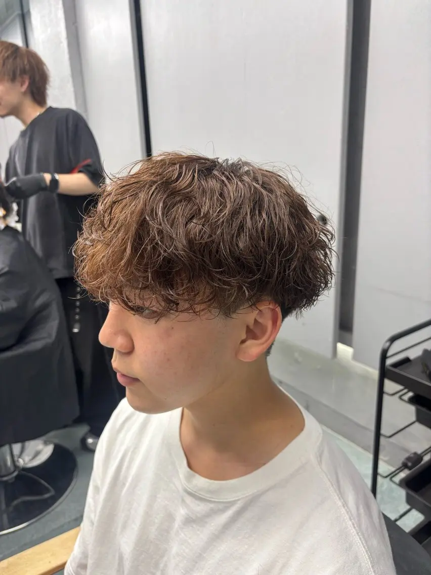 カラー パーマ メンズ メンズパーマ カット パーマ メンズパーマ/韓国 ヘア/Mino🤍のヘアスタイル