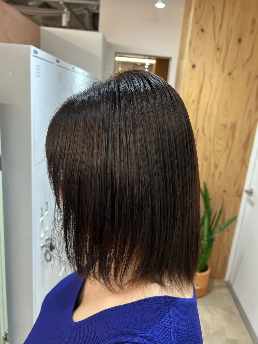 ミディアム 髪質改善 ヘアカラー 大矢 歩武のヘアスタイル