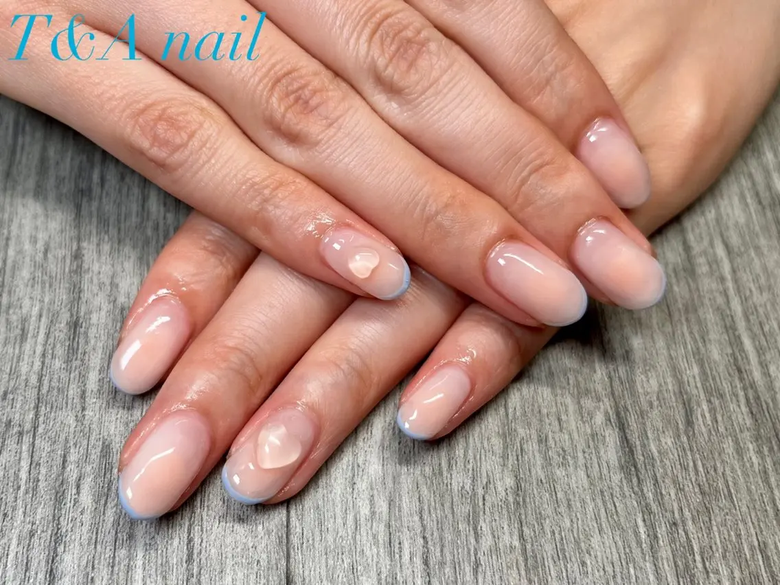 ネイル 長さ出し フレンチネイル ジェルネイル ニュアンスネイル スカルプネイル T&A nailのネイルデザイン