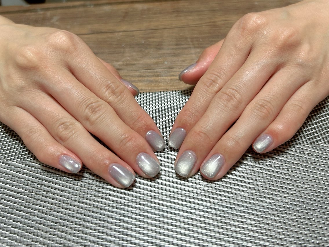 ネイル ブルー マグネットネイル ハンドネイル i nailのネイルデザイン