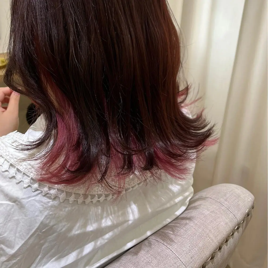 ミディアム カット ヘアカラー 韓国ﾍｱ&ｼｮｰﾄ ボブ💜桑原のヘアスタイル
