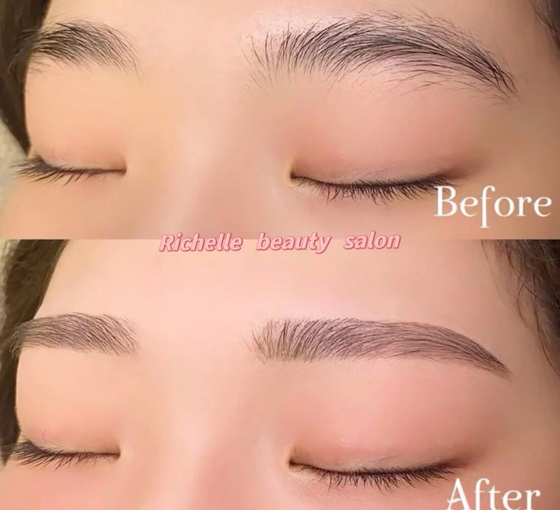 【似合わせ🫶🏻垢抜け美眉💛】アイブロウワックス🍐《眉毛ワックス+毛量調整+長さ調整+メイク仕上げ》の写真