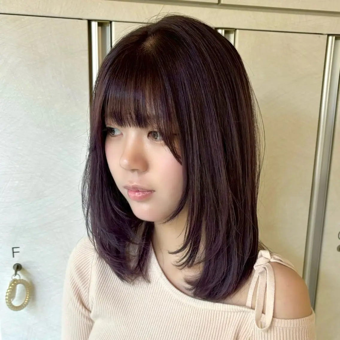 ミディアム カラー ラベンダーカラー レイヤーカット カット ヘアカラー トリートメント ボブ/レイヤー/透明 感カラー/Dai🌿のヘアスタイル
