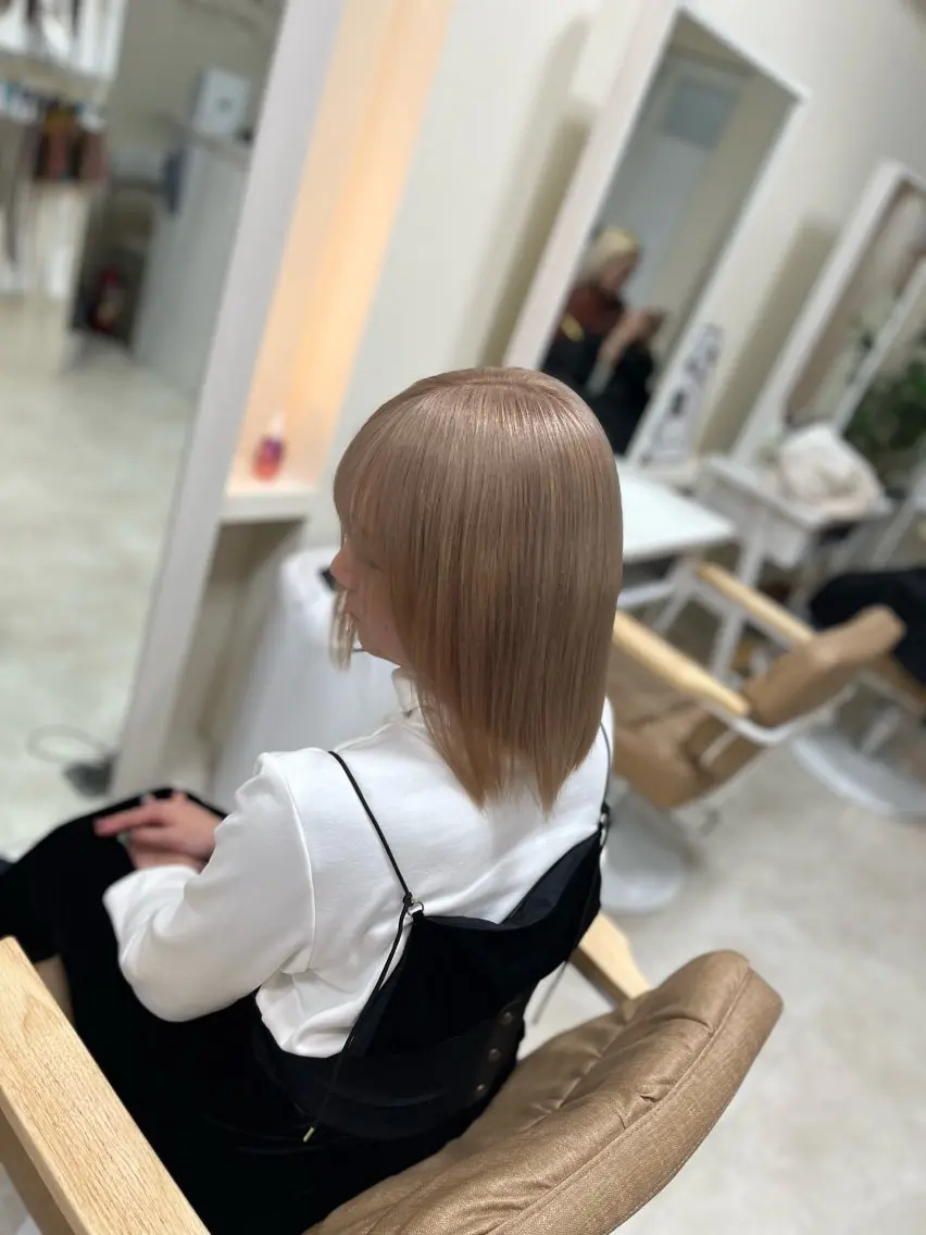 ミディアム カラー ヘアカラー トリートメント 🧡可愛い色落ち🧡 ハイトーン特化🧡のヘアスタイル