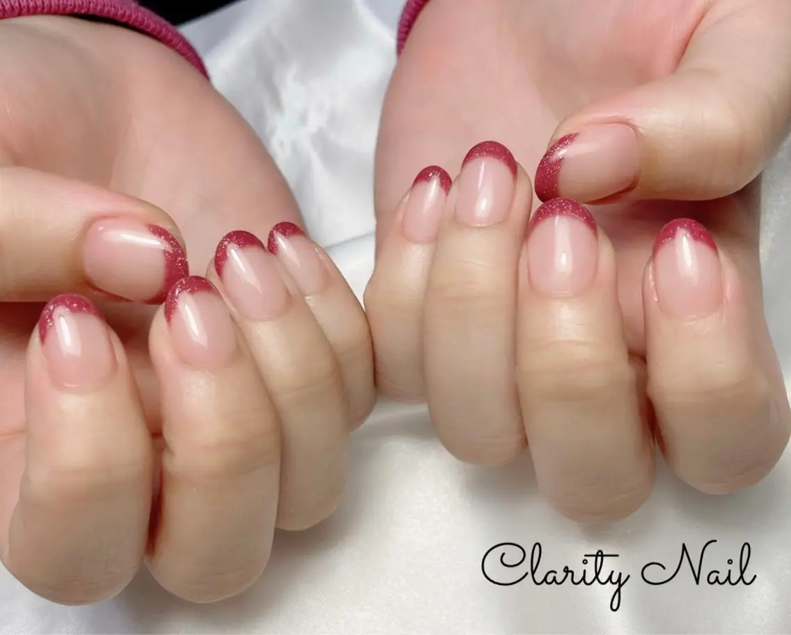 ネイル フレンチネイル ハンドネイル Clarity Nailのネイルデザイン