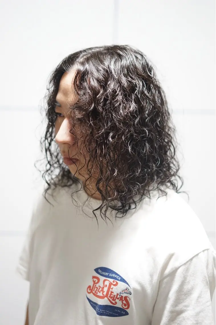 再現性 men's カット+スパイラルパーマの写真