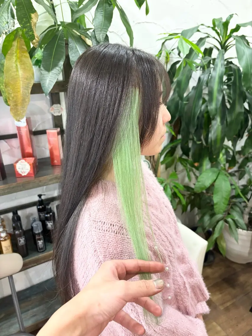 ロング ヘアカラー トリートメント ヘッドスパ ハイトーン/ブリーチ 🦋デザイン森山陽向のヘアスタイル