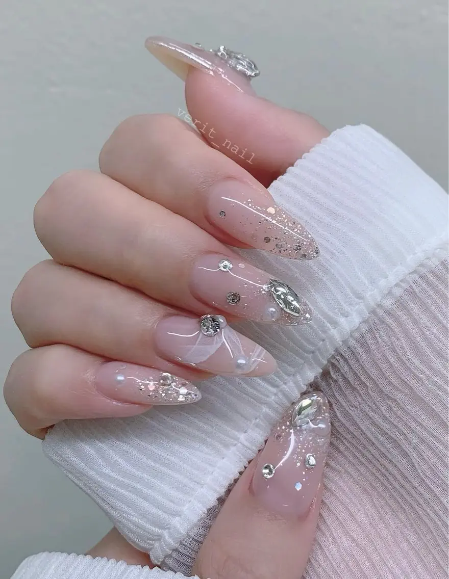 ネイル 韓国ネイル 持ち込み ニュアンスネイル ネイルチップ ハンドネイル TABI ANA.CHUOのネイルデザイン