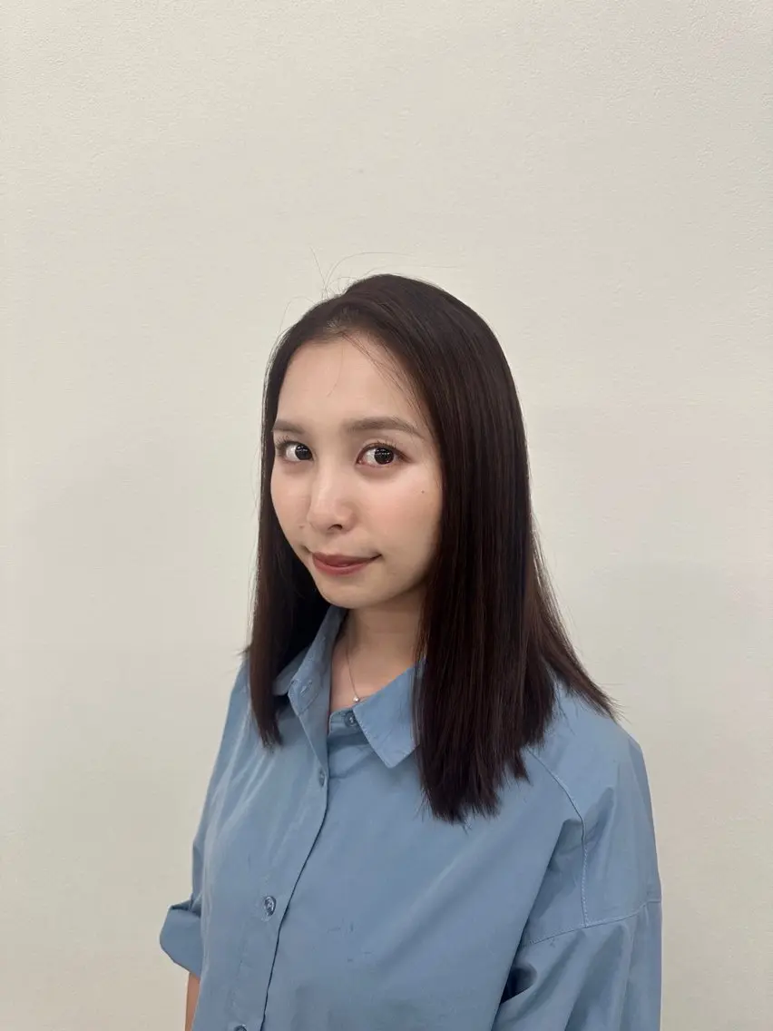 カラー バイオレットカラー ヘアカラー トリートメント 大井 あんずのヘアスタイル