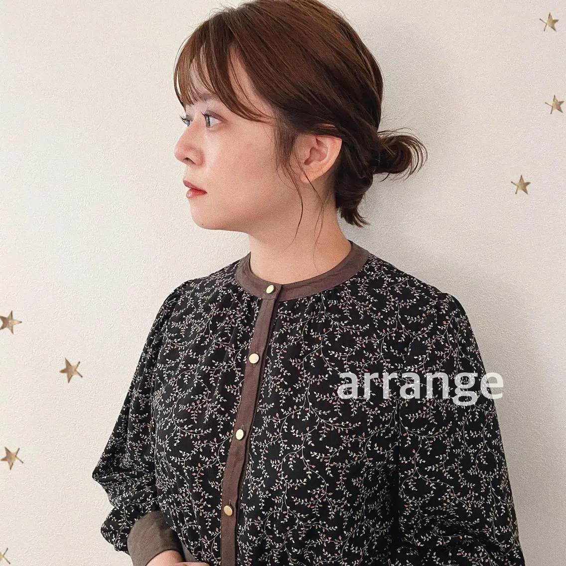 ミディアム カラー カット ヘアカラー 市川 千夏のヘアスタイル