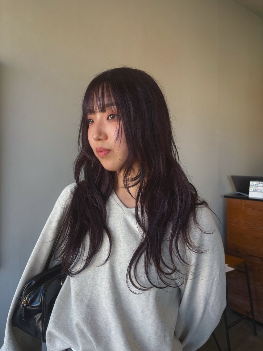 ロング カラー デザインカット カット ヘアカラー トリートメント plus HAIR いずみのヘアスタイル