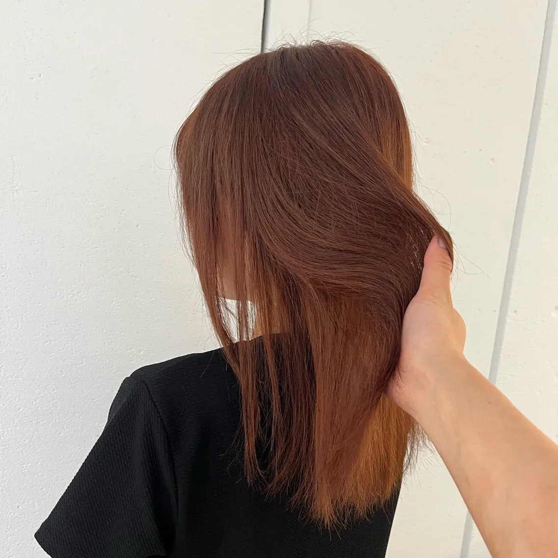 セミロング カラー ブリーチ ブリーチなしカラー ヘアカラー 顔周りカット／透明感 カラー／Kurumeのヘアスタイル