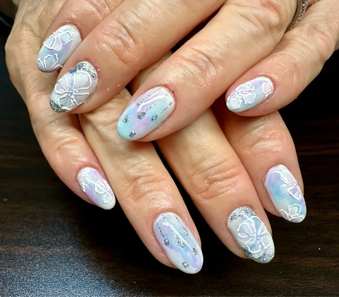 ネイル マグネットネイル ニュアンスネイル ワンカラーネイル 夏ネイル Mai’s nailのネイルデザイン