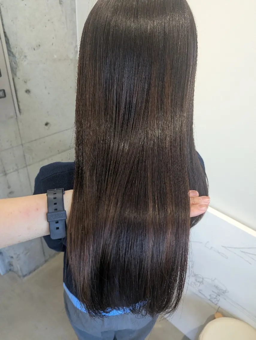 ロング 髪質改善 トリートメント カット ヘアカラー トリートメント newi 天王寺　 masakoのヘアスタイル