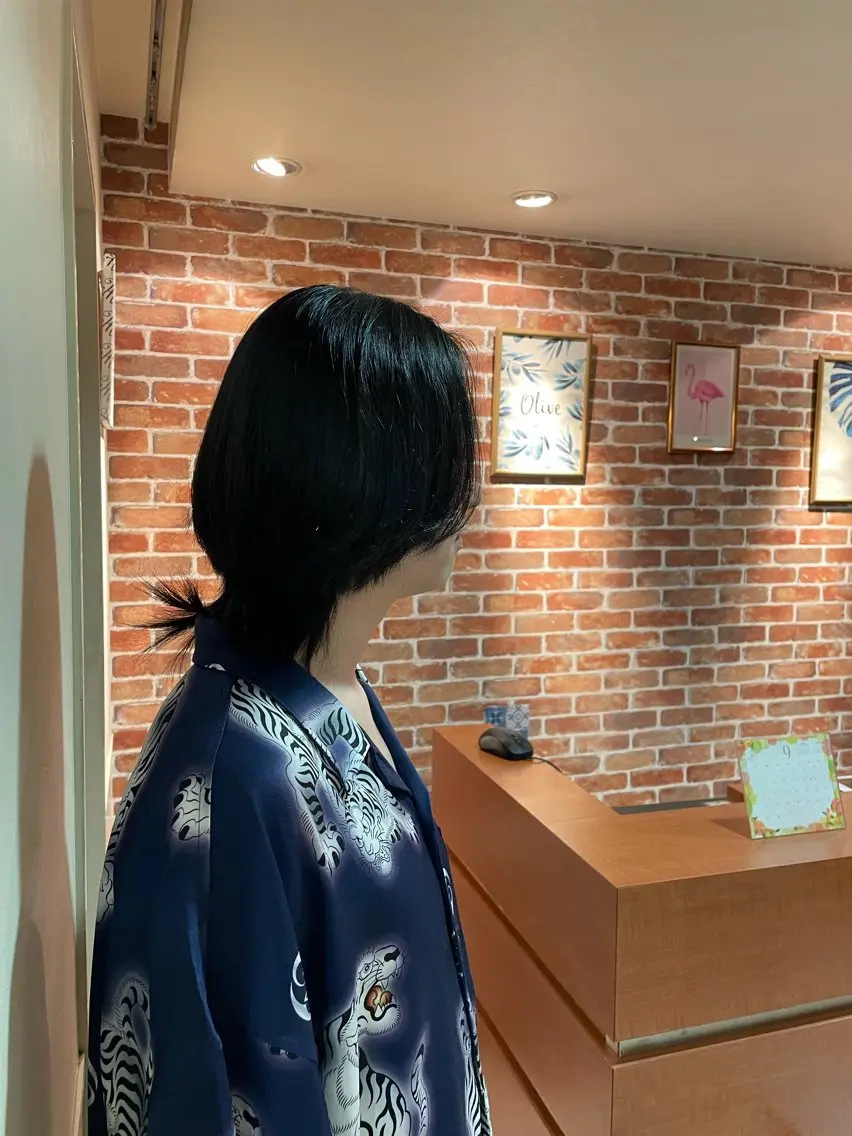 ミディアム カラー メンズ 石垣 颯士のヘアスタイル