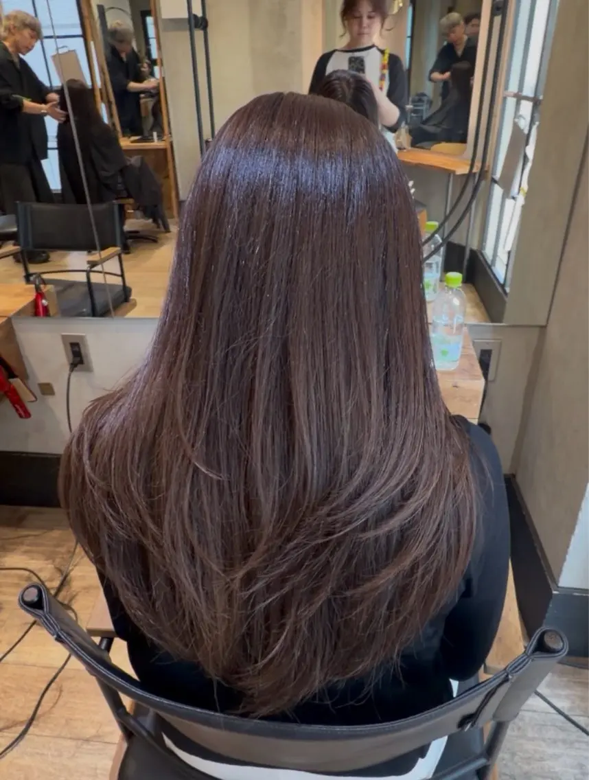 セミロング カラー カット ヘアカラー トリートメント 新宿 /透明感カラー レイヤー/NANAのヘアスタイル