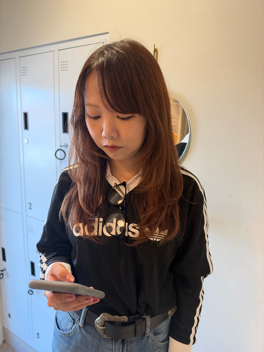 ロング カラー ブラウンカラー 透明感カラー レイヤーカット 似合わせ透明感カラー KANAのヘアスタイル
