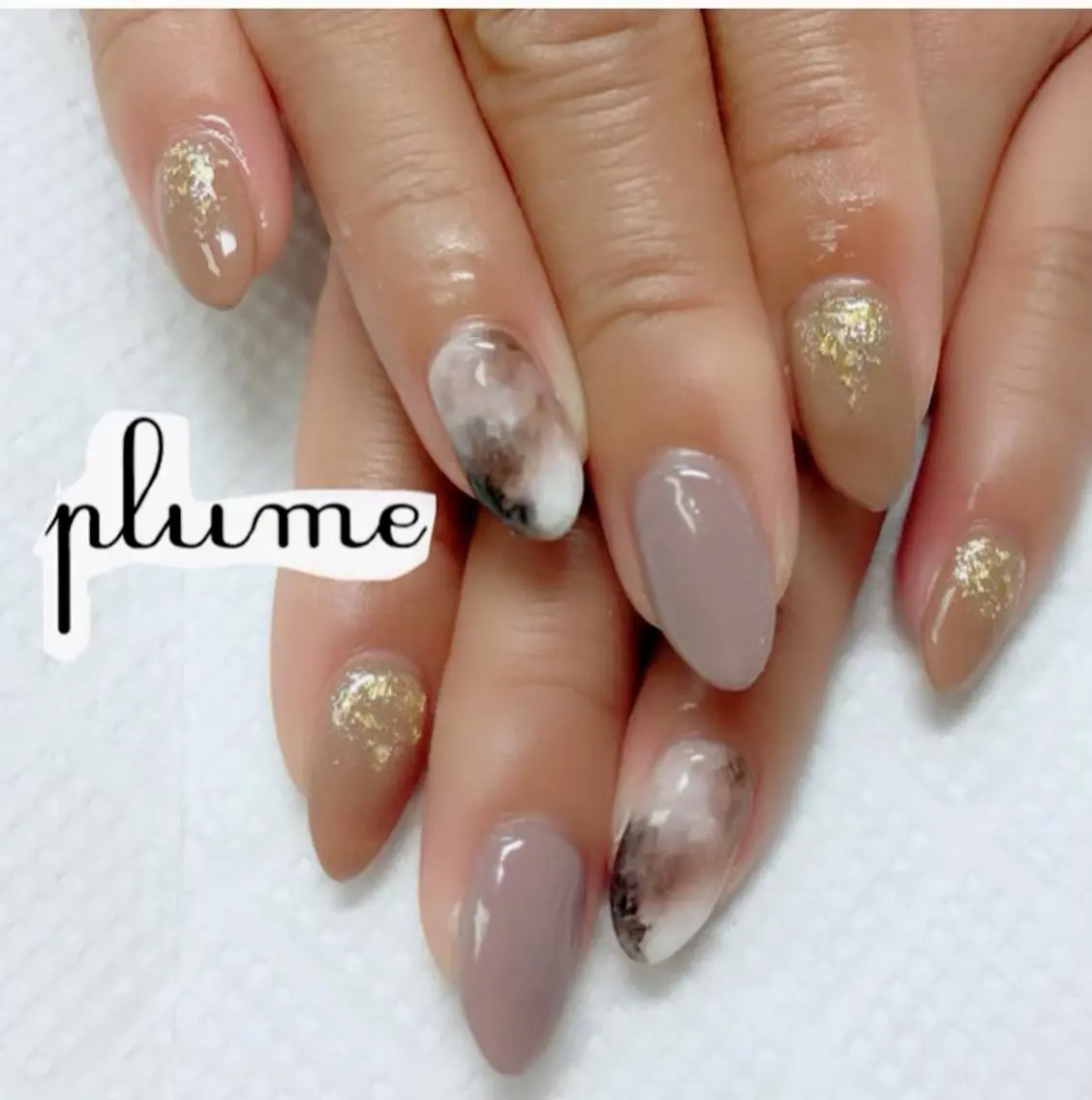 ネイル ニュアンスネイル ハンドネイル plume nail ☆韓国ネイルのネイルデザイン