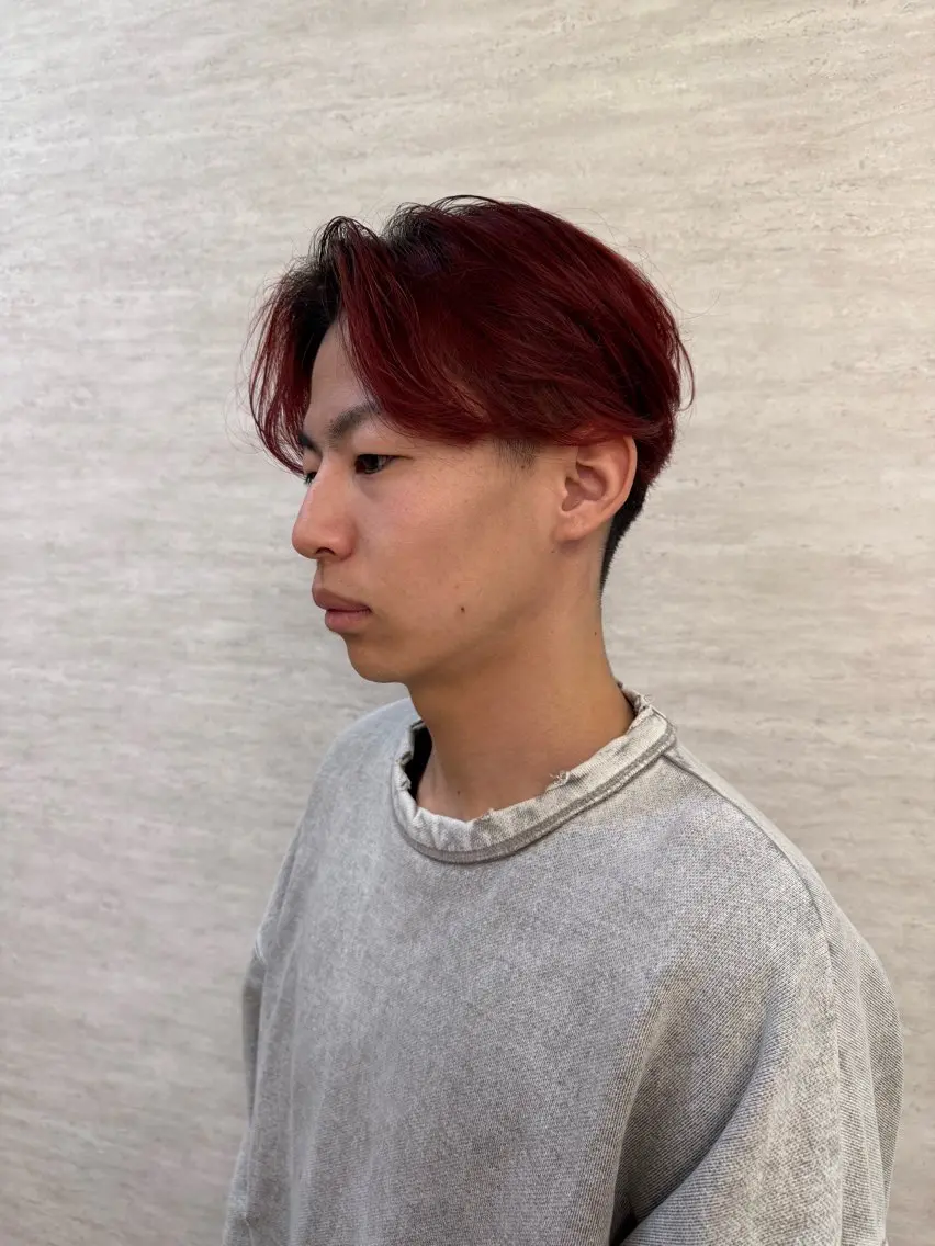 カラー メンズ ダブルカラー ヘッドスパ newi まーぼーのヘアスタイル