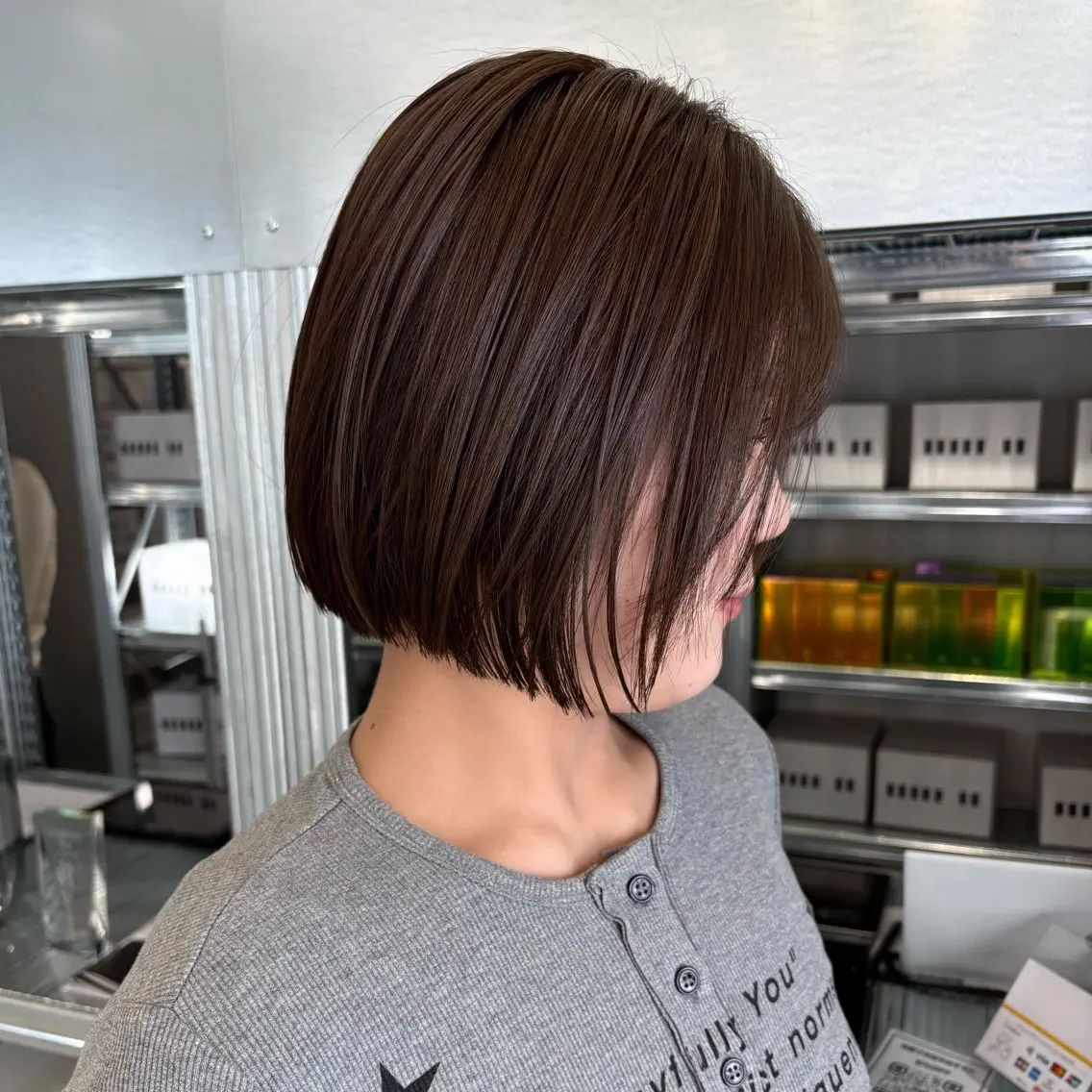 ショート カラー カット ヘアカラー トリートメント ✨縮毛矯正/ボブ✨ 佐藤 さくらのヘアスタイル