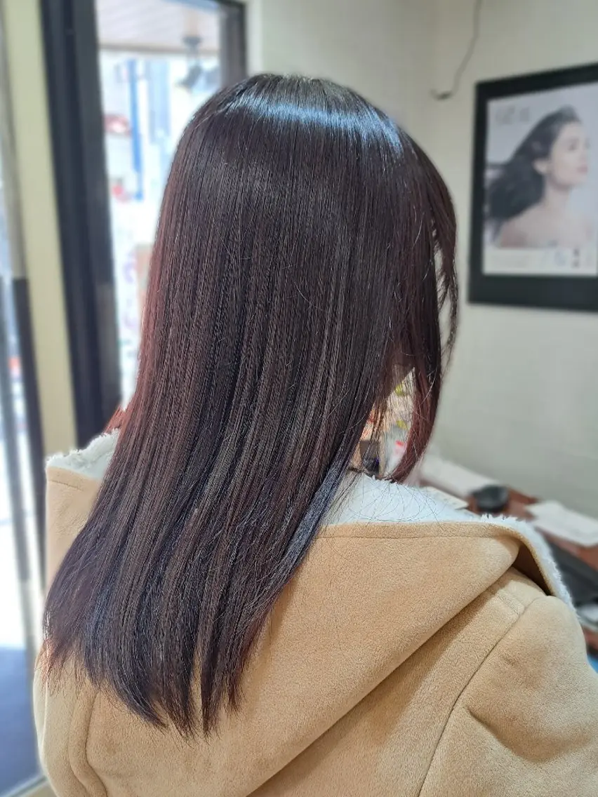 セミロング カラー トリートメント 💜𝑳𝑼𝑵𝑨 🌻母良田愛美🌻のヘアスタイル