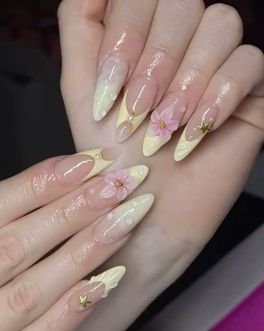 ネイル アートネイル フレンチネイル ジェルネイル キラキラネイル 韓国ネイル ハンドネイル フットネイル Hann Nailのネイルデザイン
