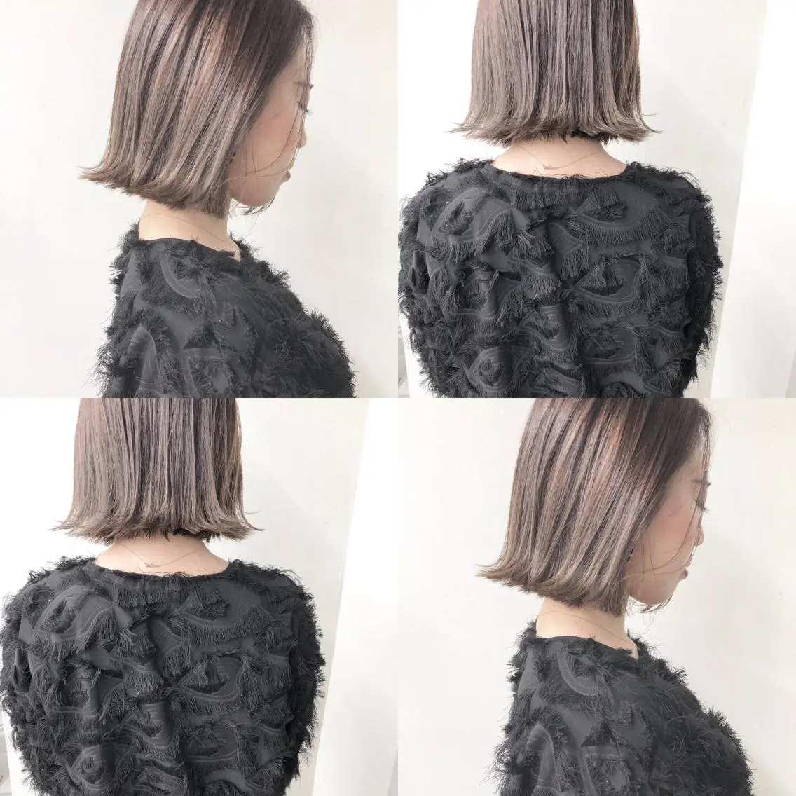 ミディアム アッシュ ハイライト ヘアカラー トリートメント 小澤大輔 YOLO hairのヘアスタイル