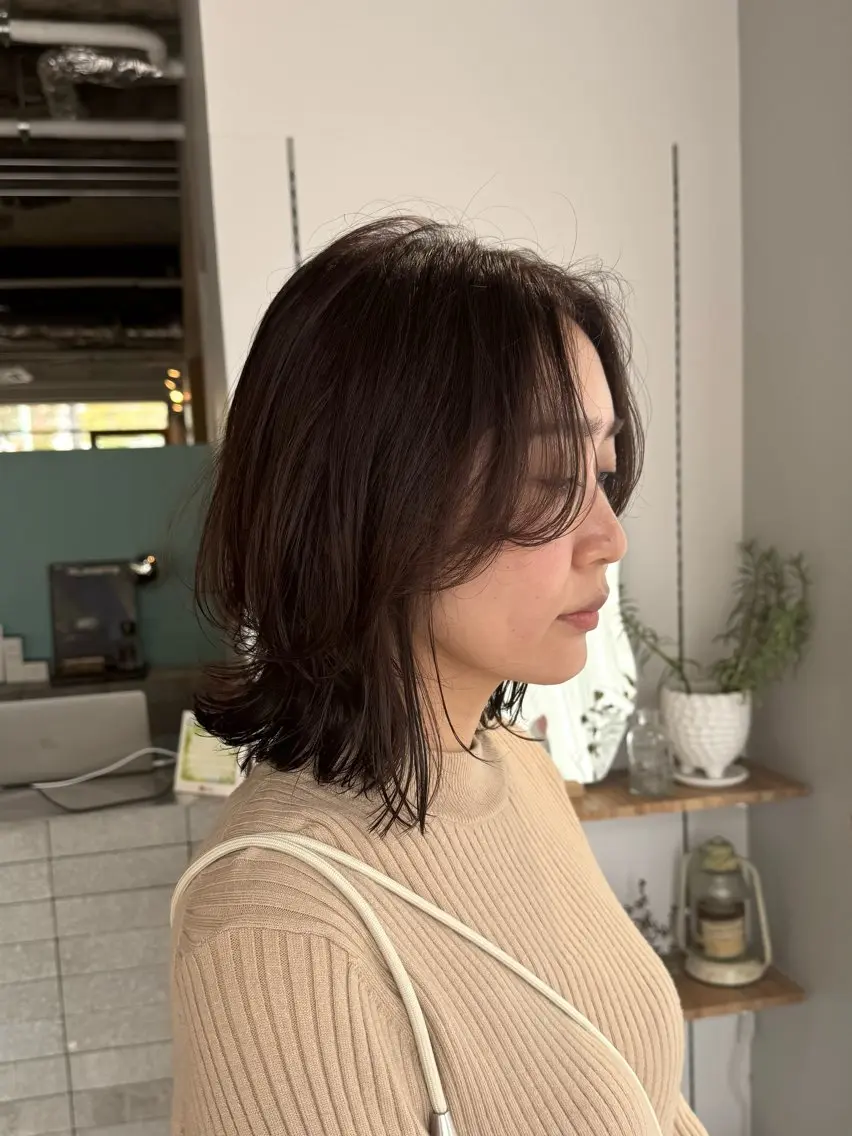 ミディアム カラー 髪質改善カラー cipre 唯舞のヘアスタイル