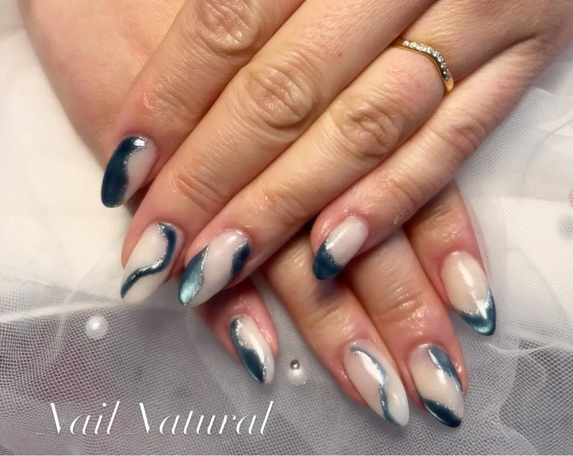 ネイル ジェルネイル マグネットネイル 持ち込み 春ネイル ハンドネイル Nail salon Natulalのネイルデザイン