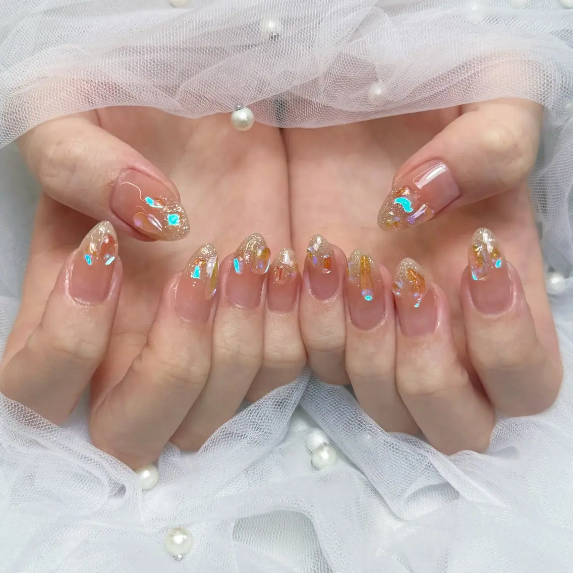 ネイル ハンドネイル mau🩵 堺筋本町nailのネイルデザイン