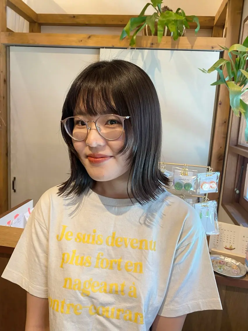 ミディアム カラー カット ヘアカラー トリートメント ENIF ヤマグチアツコのヘアスタイル