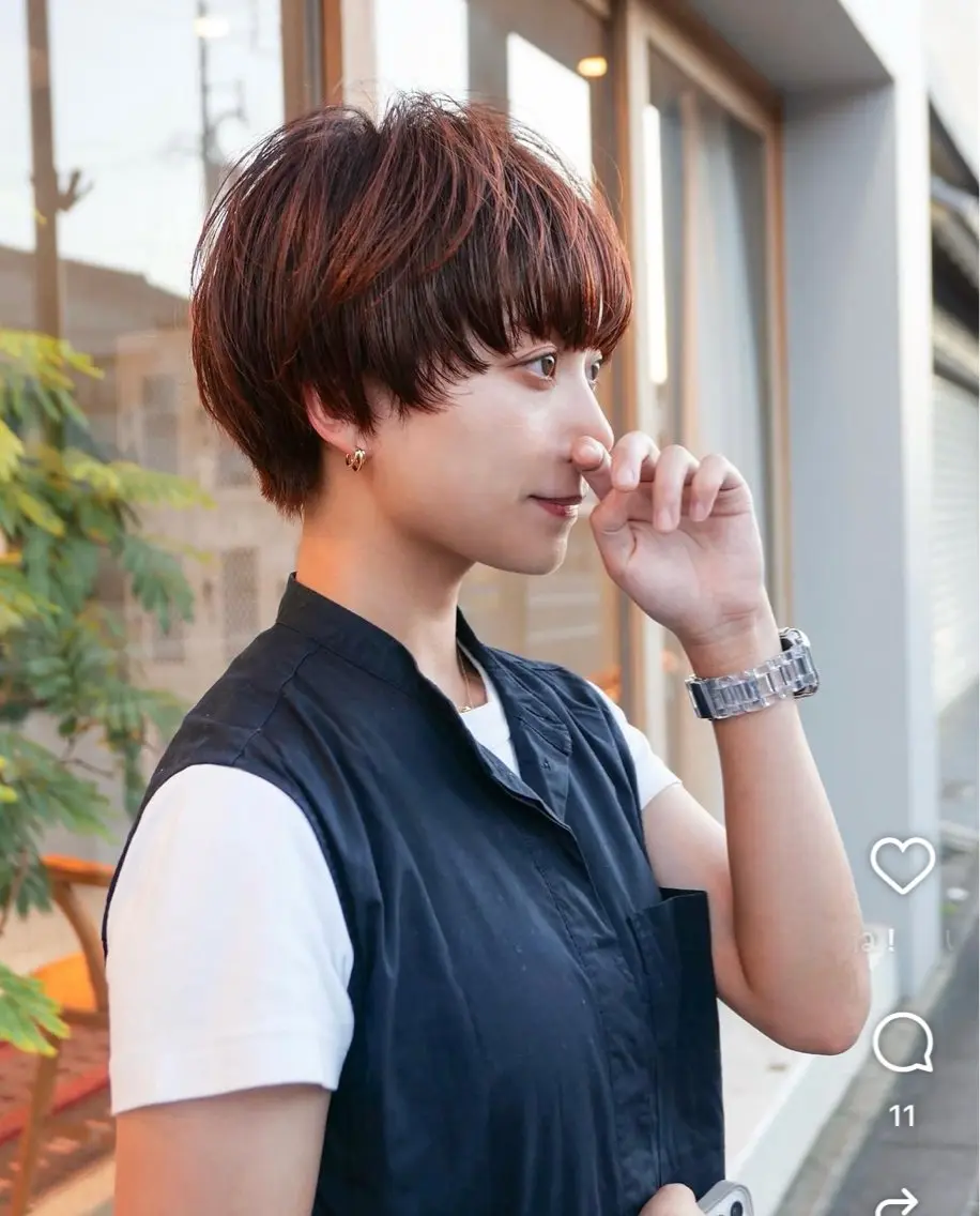 ショート カットモデル ヨネダのヘアスタイル