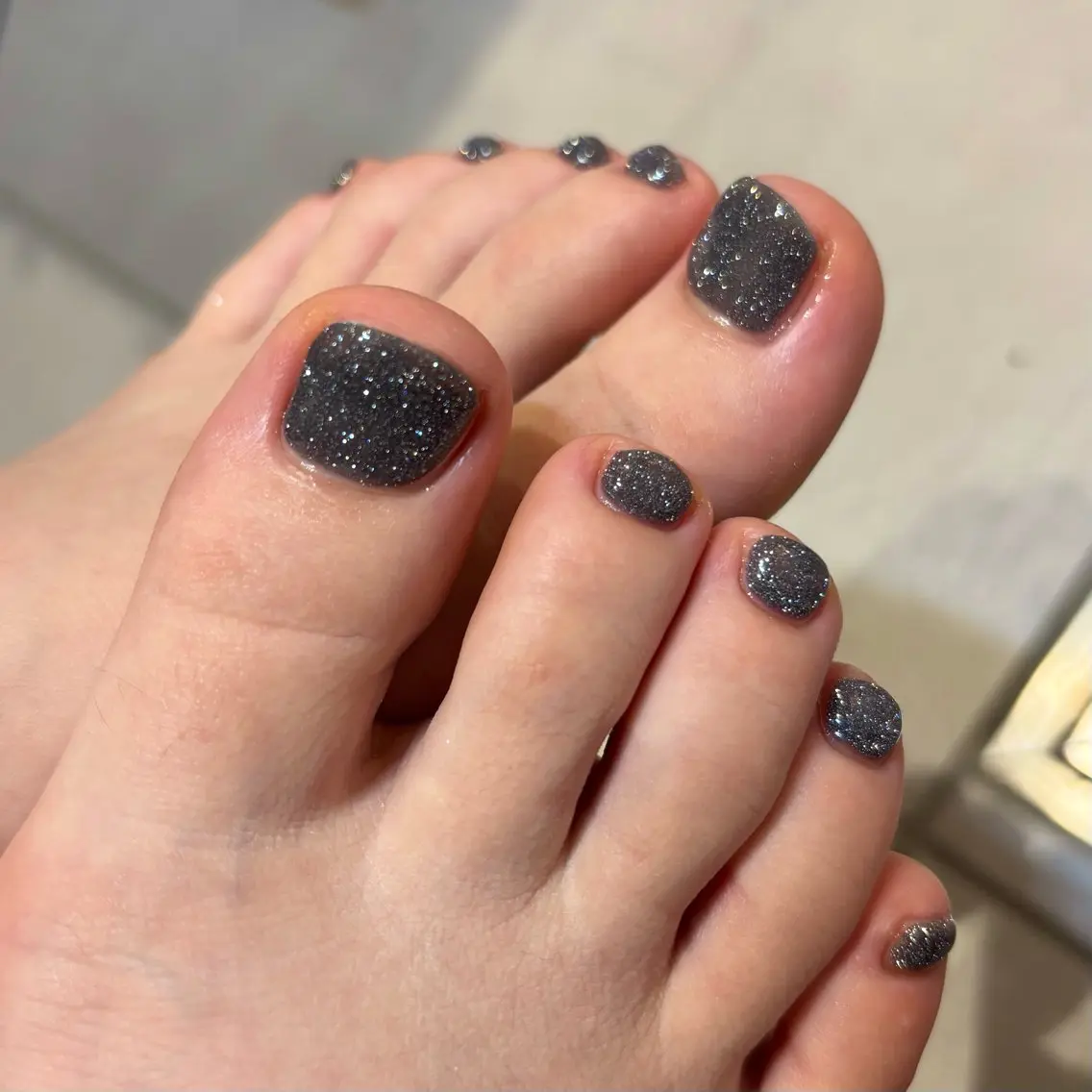 ネイル フラッシュネイル ワンカラーネイル フットネイル 荒巻 めいのネイルデザイン