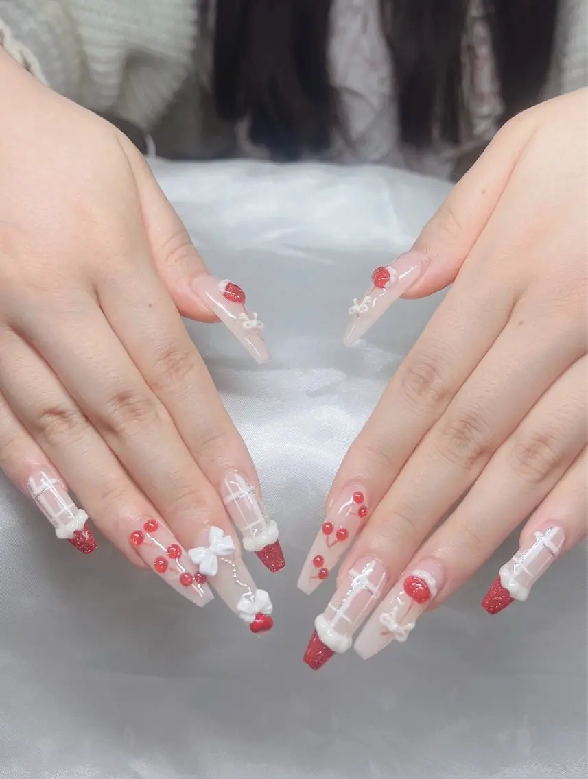 ネイル 長さ出し グラデーション キラキラネイル マグネットネイル ニュアンスネイル ハンドネイル Lee Nails チップ長さだし専門店のネイルデザイン