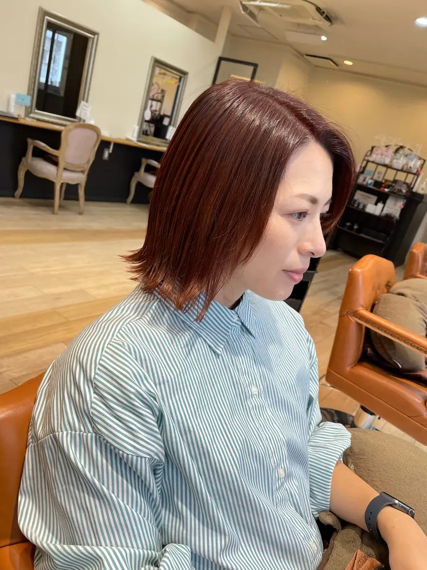 ミディアム 亀川蓮 Agu hairのヘアスタイル
