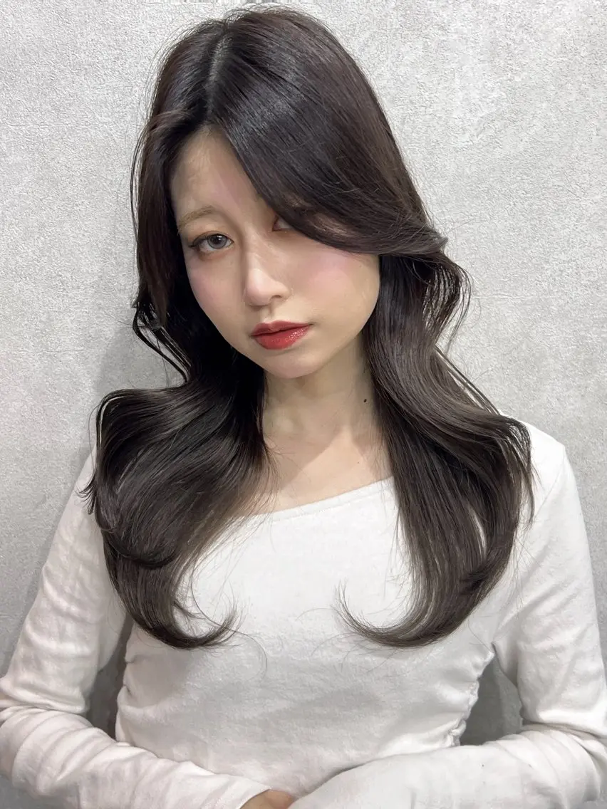 ロング カット ヘアカラー トリートメント maya🇰🇷韓国 レイヤー/顔まわりのヘアスタイル