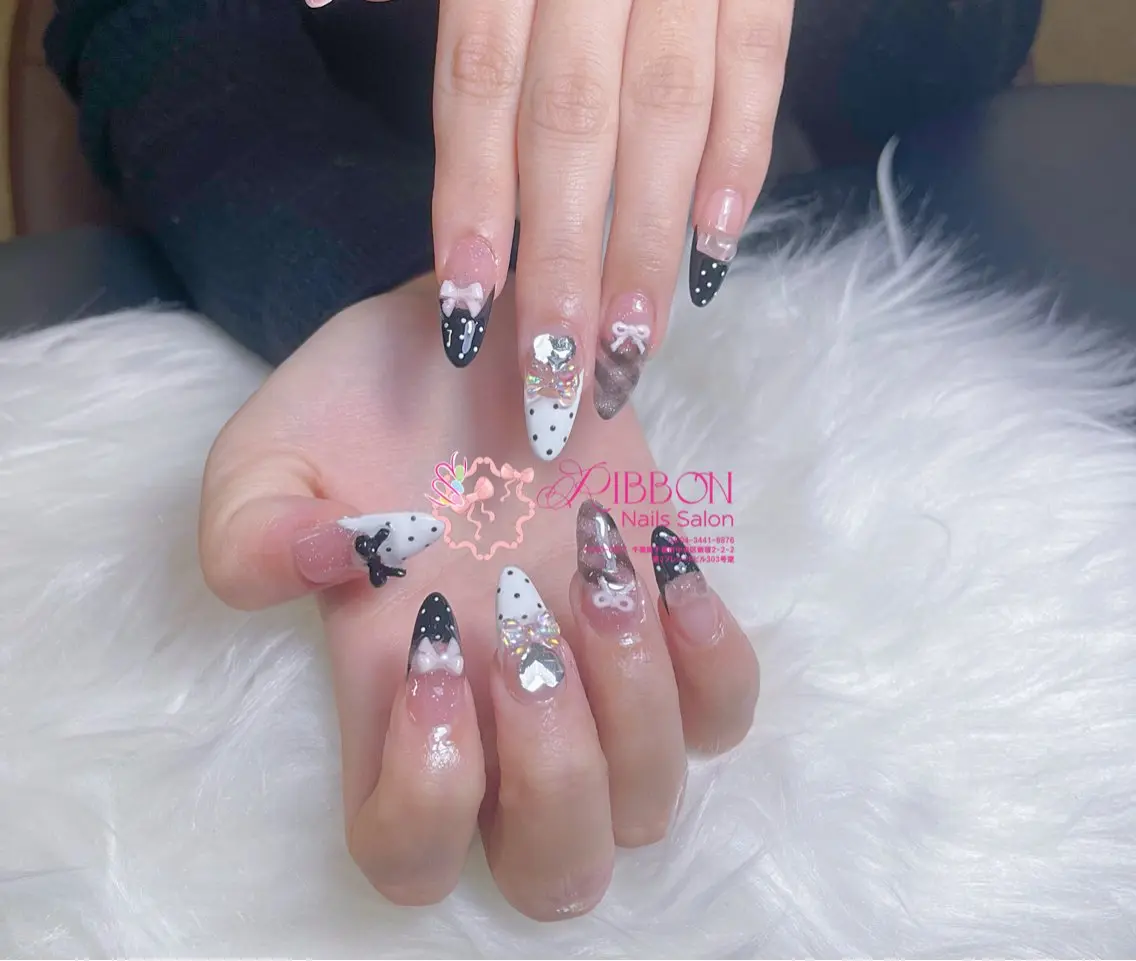 ネイル チークネイル フットネイル フレンチネイル グラデーション 韓国ネイル ハンドネイル Ribbonnail salonのネイルデザイン
