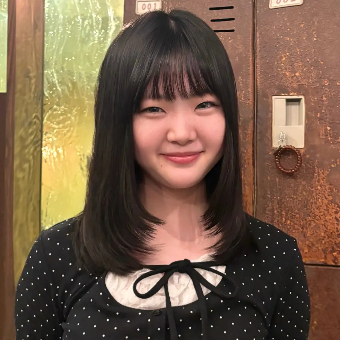 セミロング 顔まわりレイヤー 顔周りカット レイヤーカット カット 村上陽菜乃/レイヤ ー/透明感カラーのヘアスタイル