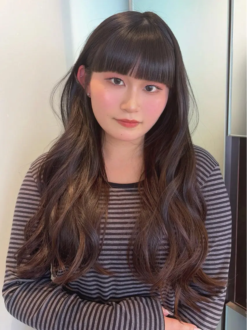 ロング ロングレイヤー レイヤーカット ロング 高山沙来/ストレート パーマ特化/縮毛矯正のヘアスタイル
