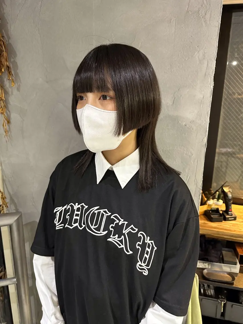 ミディアム ウルフカット ウルフ レイヤー パーマ🪐MANAのヘアスタイル