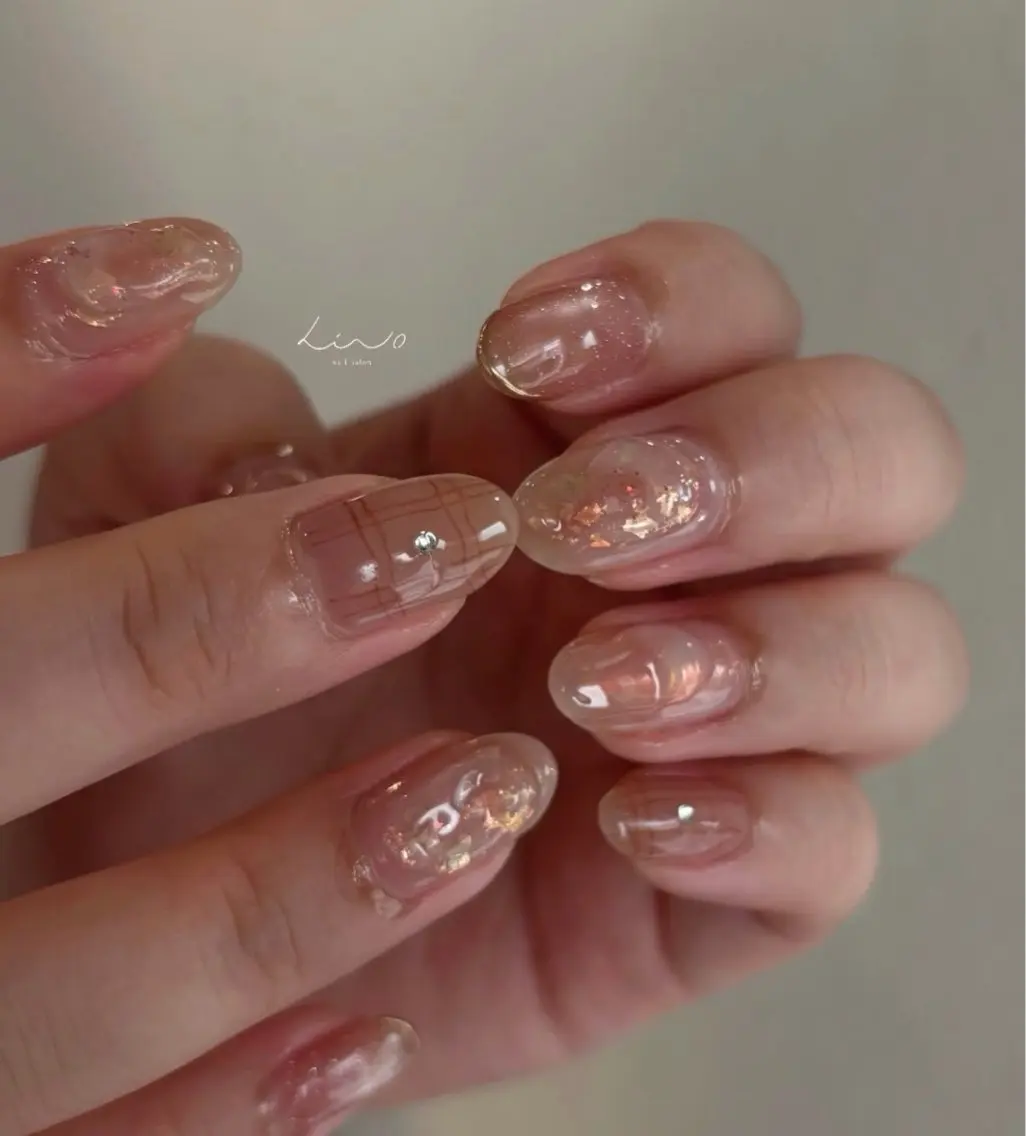 ネイル ニュアンスネイル ショートネイル ハンドネイル nail salon linoのネイルデザイン