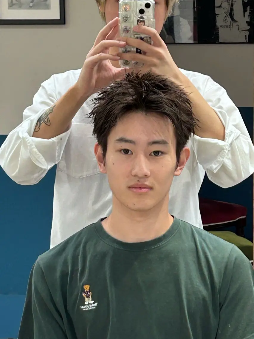 ショート ショートヘア カット ヘアカラー メンズ カラー特化/ カラー特化/池田海斗のヘアスタイル