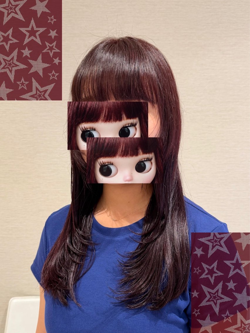 ロング カラー カット ヘアカラー トリートメント さら艶レイヤーカット 🩶Suzuneのヘアスタイル