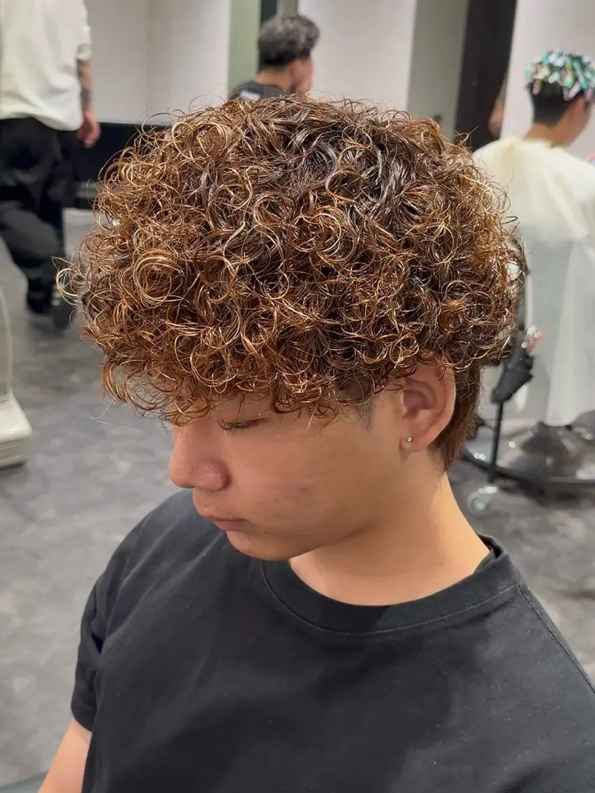 パーマ メンズ メンズパーマ プードルパーマ プードルパーマ カット パーマ 心斎橋メンズパーマ 颯太【Arca】のヘアスタイル