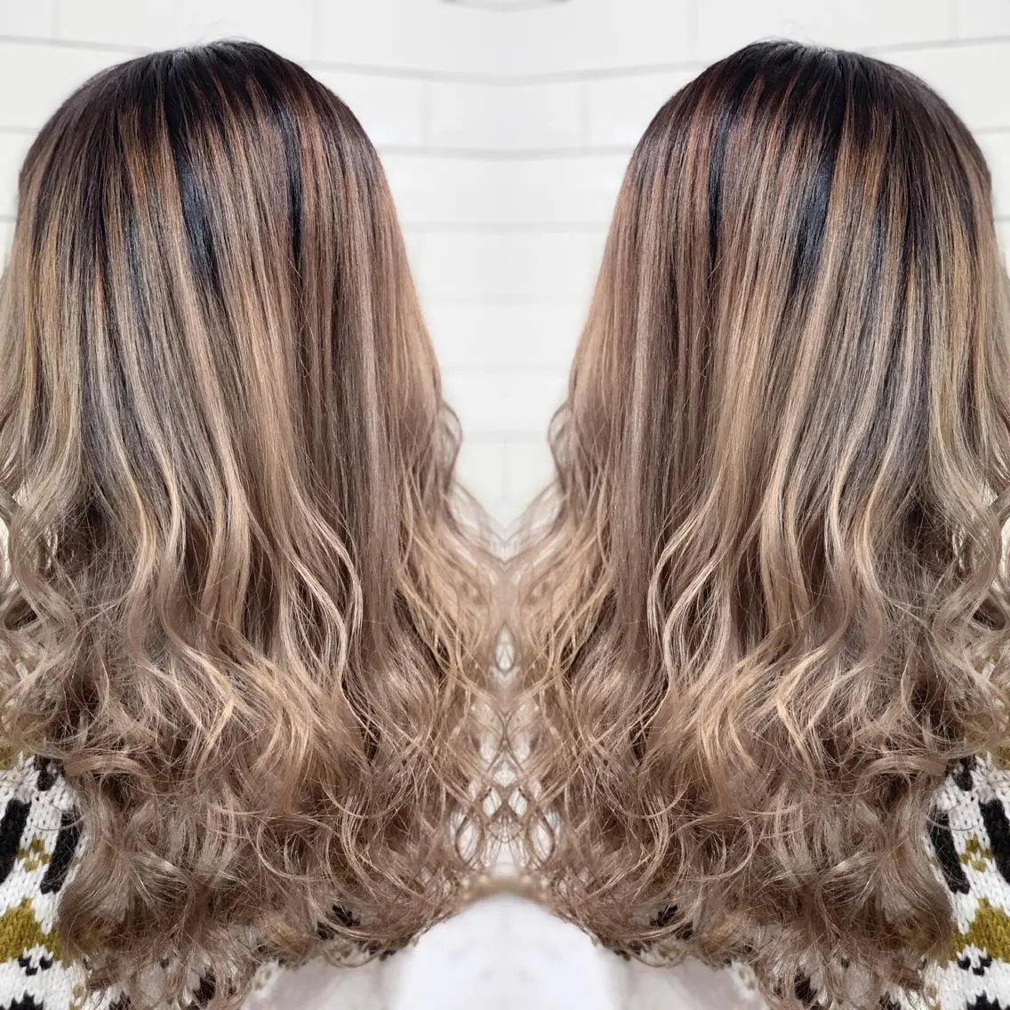 セミロング カラー パーマ ヘアアレンジ メンズ キッズ ネイル マツエク・マツパ ヘアカラー 髪質改善×ハイトーン 中田啄也のヘアスタイル