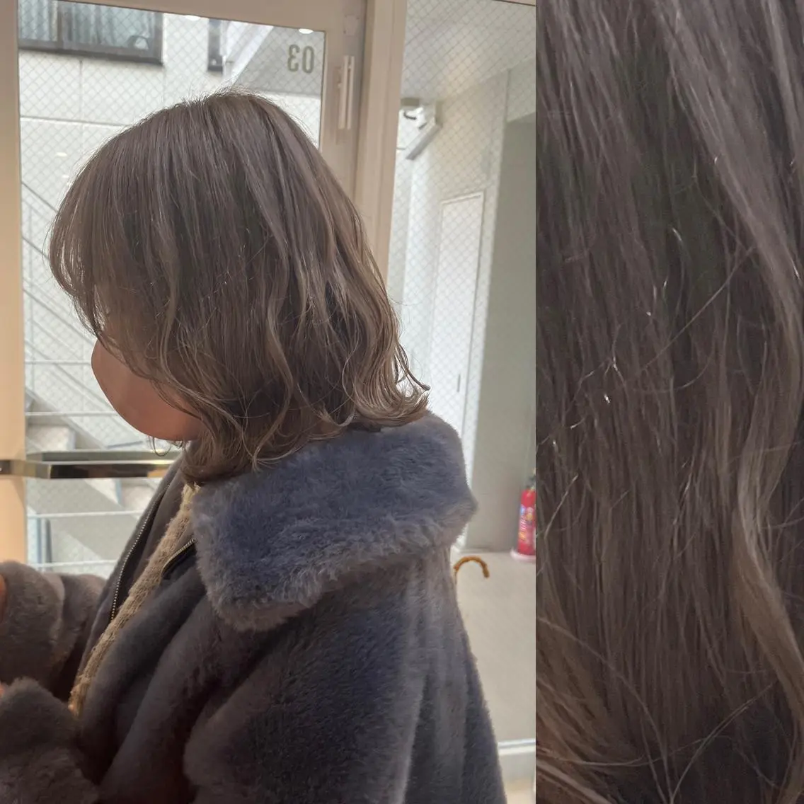 ミディアム カラー ヘアアレンジ ベージュカラー ブリーチ ブラウンカラー ケアブリーチ カシス stylist ◎RUKI.のヘアスタイル