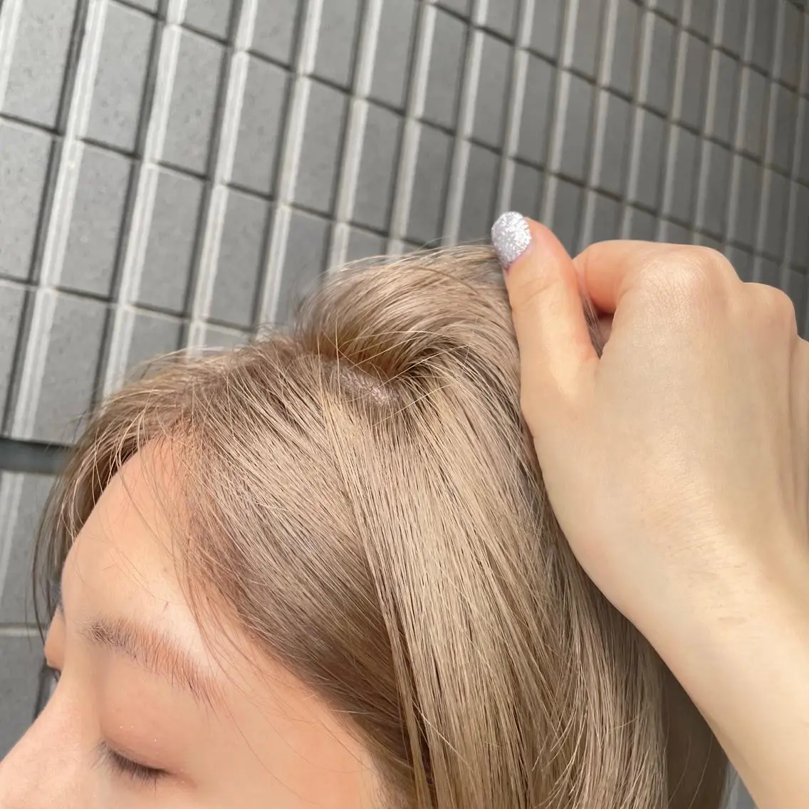 ミディアム カラー ヘアカラー 松永 梨央のヘアスタイル