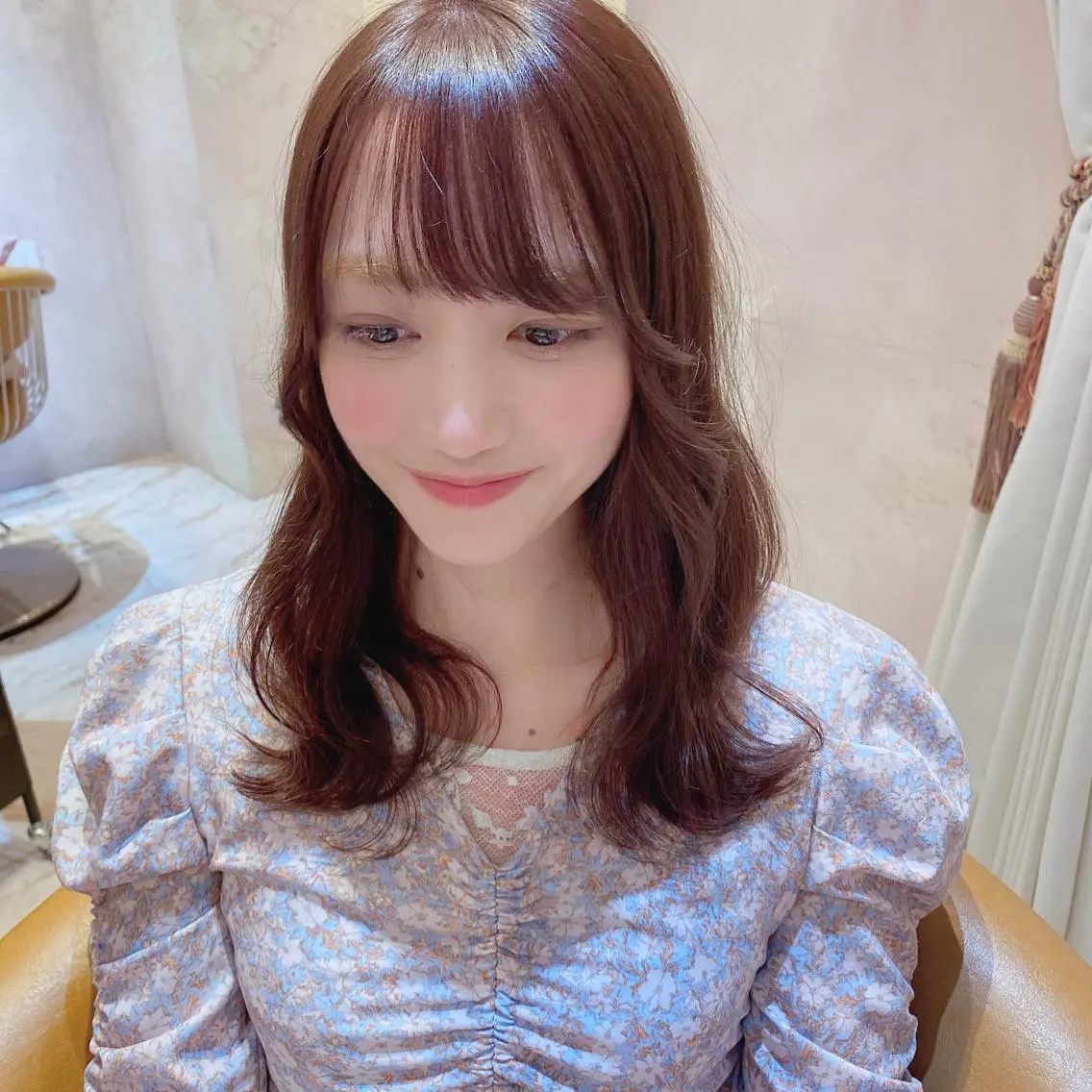 ミディアム カット ヘアカラー トリートメント 代表山口ひな 髪質改善のプロのヘアスタイル