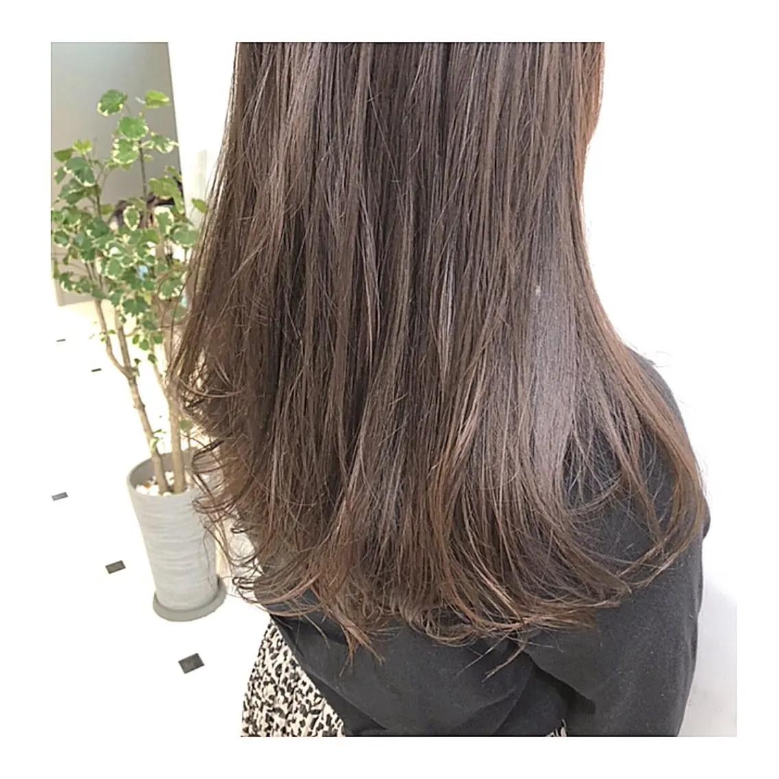 セミロング カラー アッシュ ベージュカラー レイヤーボブ/ボブ 仲川和人のヘアスタイル